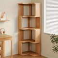 Solid Wood Corner Storage Shelf Unit 162cm