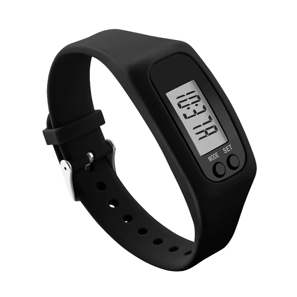 MoveTrack Digital Pedometer Watch with Step Counter and LED Display