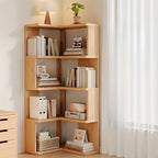 Solid Wood Corner Storage Shelf Unit 162cm