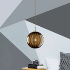 Veralya Lustre Boule en Verre Fumé Design Scandinave Moderne