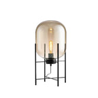 Fuméria Lampe à Poser Verre Fumé Design Moderne Minimaliste