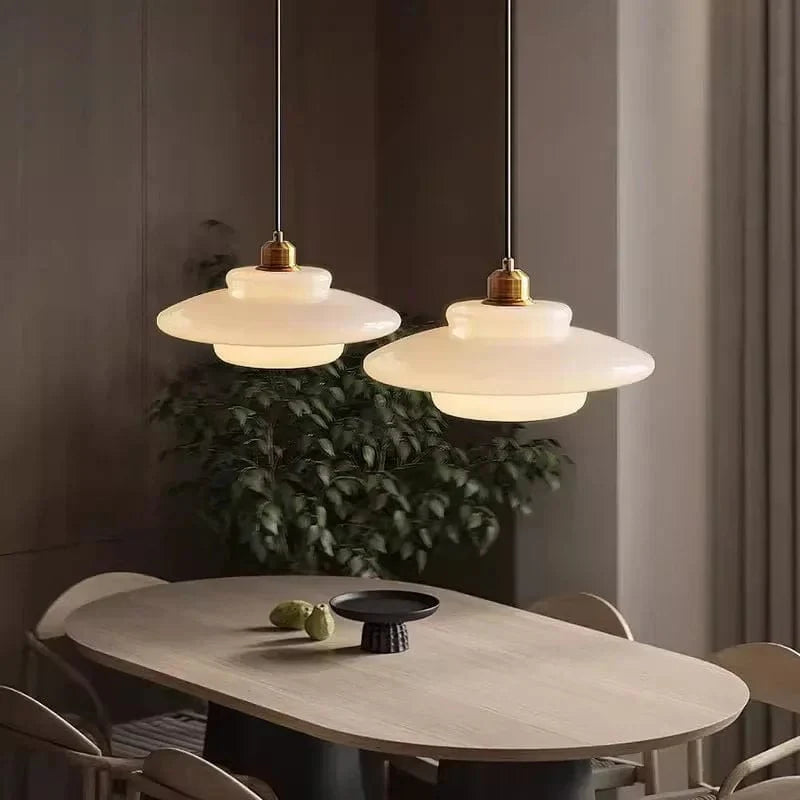 Velunor Lustre en Verre Moderne Suspension Scandinave Chic