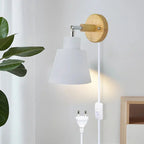 Nordéa Scandinavian Wall Light with Socket and Switch