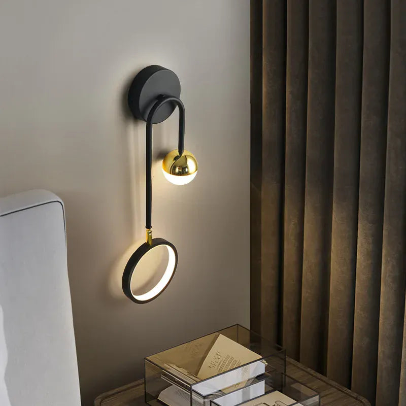 Orvalis Applique Murale Boule LED Géométrique Moderne