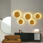 Lunéa Applique Murale Ronde en Bois Massif