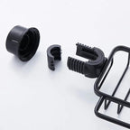 Black Élan Shower Shelf with Storage Hooks