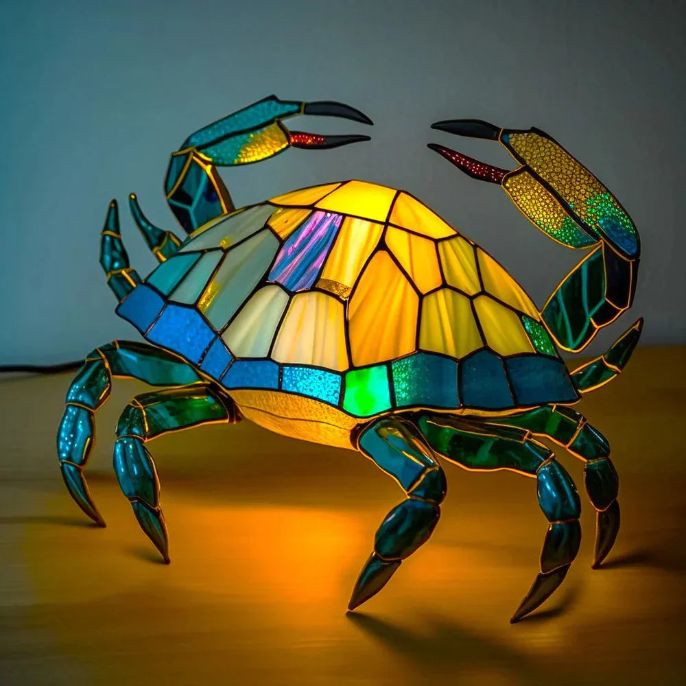 GlassMenagerie Stained Glass Style Animal Table Lamp