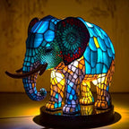 GlassMenagerie Stained Glass Style Animal Table Lamp