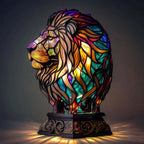 GlassMenagerie Stained Glass Style Animal Table Lamp