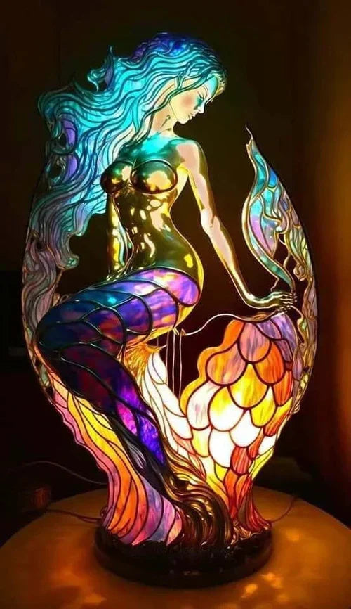 GlassMenagerie Stained Glass Style Animal Table Lamp