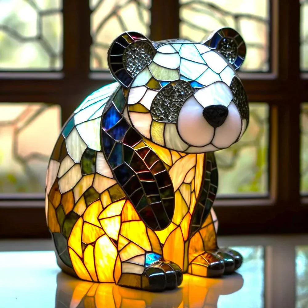 GlassMenagerie Stained Glass Style Animal Table Lamp