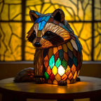 GlassMenagerie Stained Glass Style Animal Table Lamp