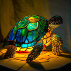 NatureGlow Stained Glass Style Animal Table Lamp