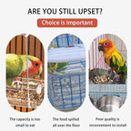 Clear Automatic Pet Bird Feeder with No-Spill Design