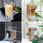 Clear Automatic Pet Bird Feeder with No-Spill Design