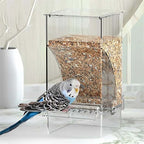 Clear Automatic Pet Bird Feeder with No-Spill Design