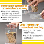 Clear Automatic Pet Bird Feeder with No-Spill Design