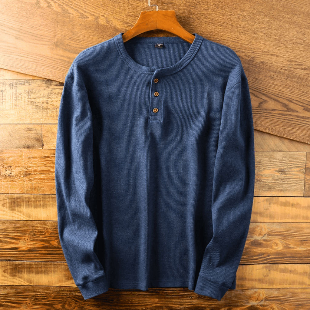 Ashcroft Henley T Shirt for Men Breathable Casual Button Neck Top