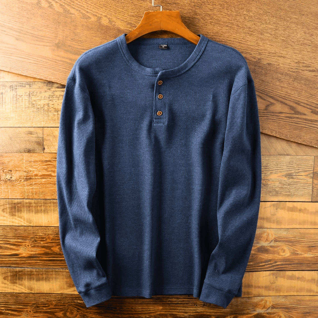 Ashcroft Henley T Shirt for Men Breathable Casual Button Neck Top