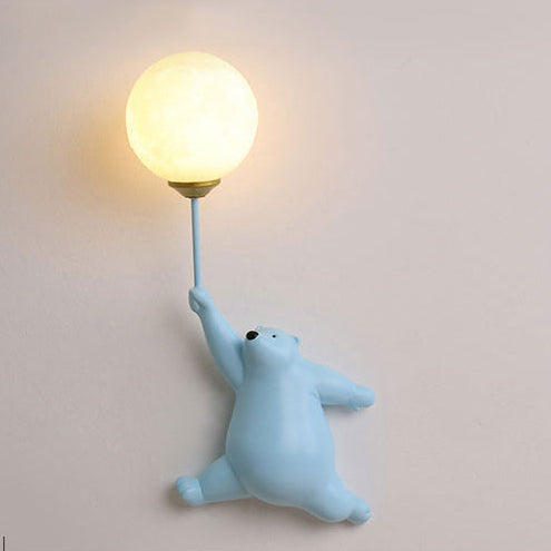 BalloonBuddy Bear LED Wall Light for Kids Bedroom and Nursery