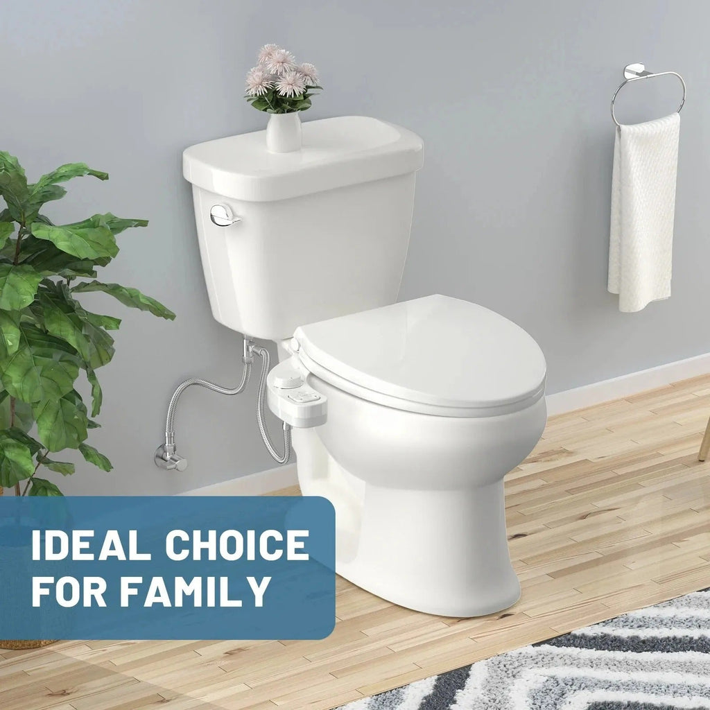 Dual Mode Toilet Bidet Seat Attachment with Adjustable Water Pressure