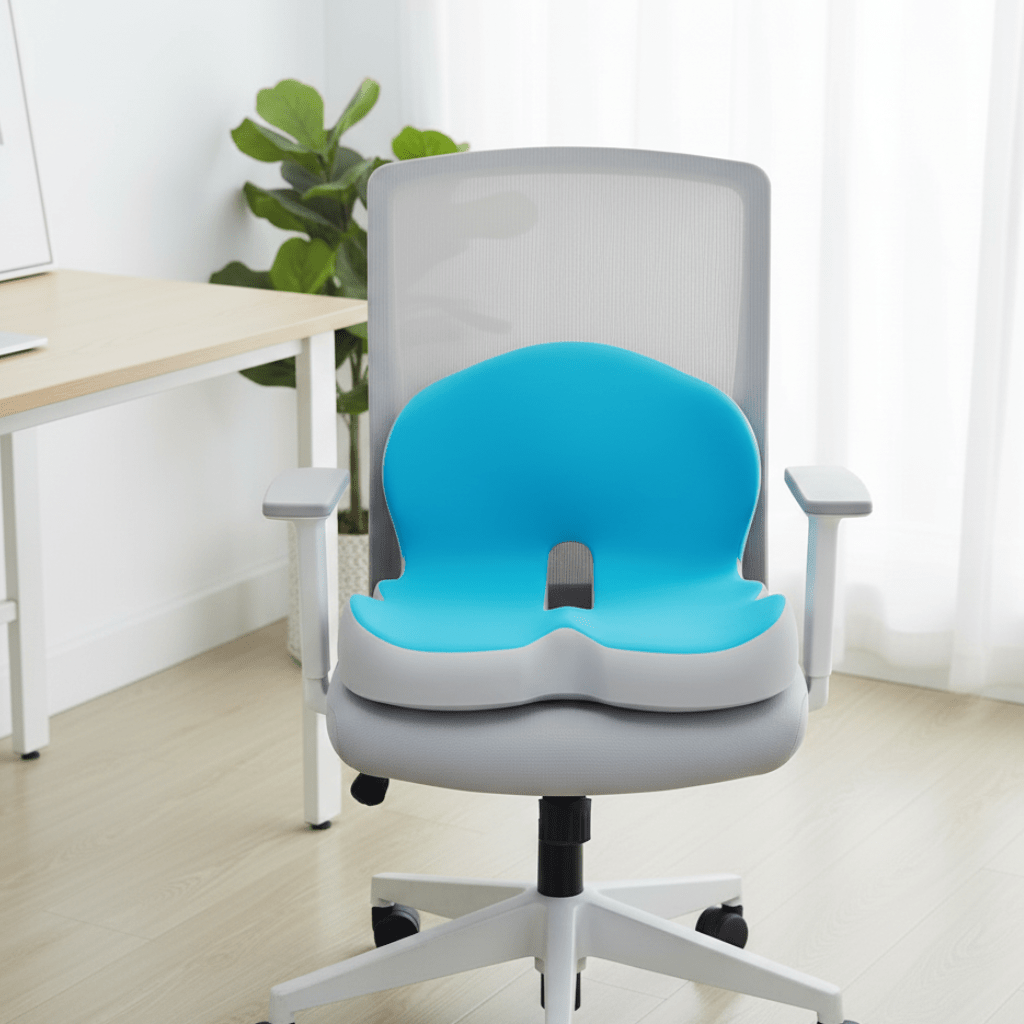 ErgoNest Memory Foam Seat Cushion with Washable Cover for Office Car