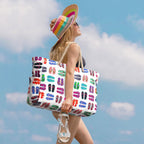 CoastCarry Waterproof Oversized Beach Tote with Zipper and Bottle Pockets