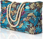 CoastCarry Waterproof Oversized Beach Tote with Zipper and Bottle Pockets