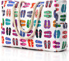 CoastCarry Waterproof Oversized Beach Tote with Zipper and Bottle Pockets