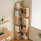 Solid Wood Corner Storage Shelf Unit 162cm