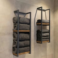 Wall Mounted Stainless Steel 2 Tier Towel Rack