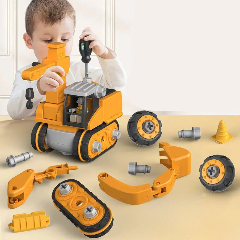 BuildCraft Kids Construction Vehicle Building Set with Tool Kit Toy