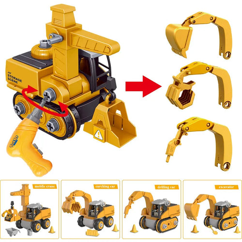 BuildCraft Kids Construction Vehicle Building Set with Tool Kit Toy