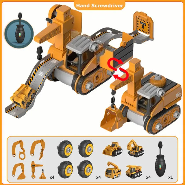 BuildCraft Kids Construction Vehicle Building Set with Tool Kit Toy