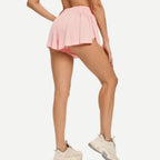 ActiveFlow Women's Sports Skirt with Built In Shorts and Drawstring