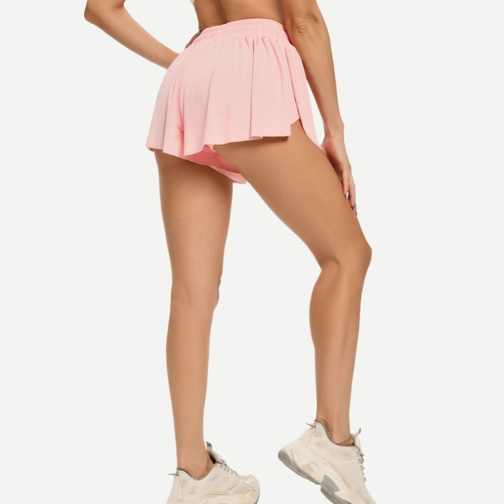 ActiveFlow Women's Sports Skirt with Built In Shorts and Drawstring