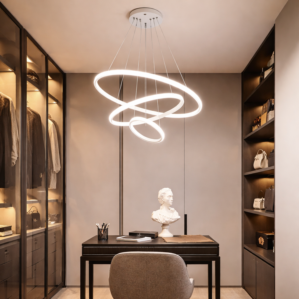 Plafonnier LED Moderne à Anneaux