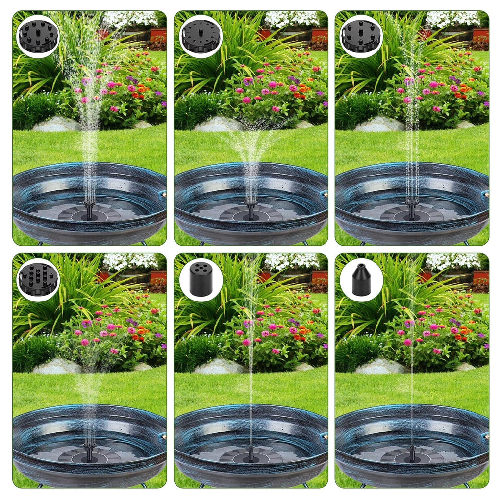 Solar-Powered Floating Fountain Pump for Ponds and Birdbaths