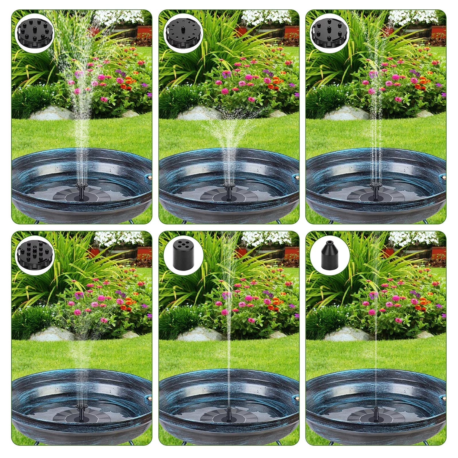 Solar-Powered Floating Fountain Pump for Ponds and Birdbaths