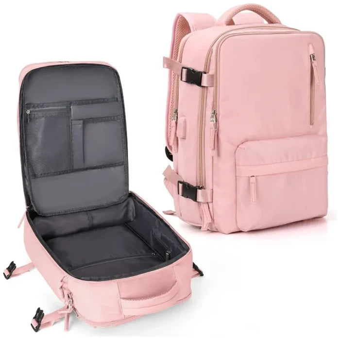 VoyaShield Waterproof Travel Backpack with USB Charging Port