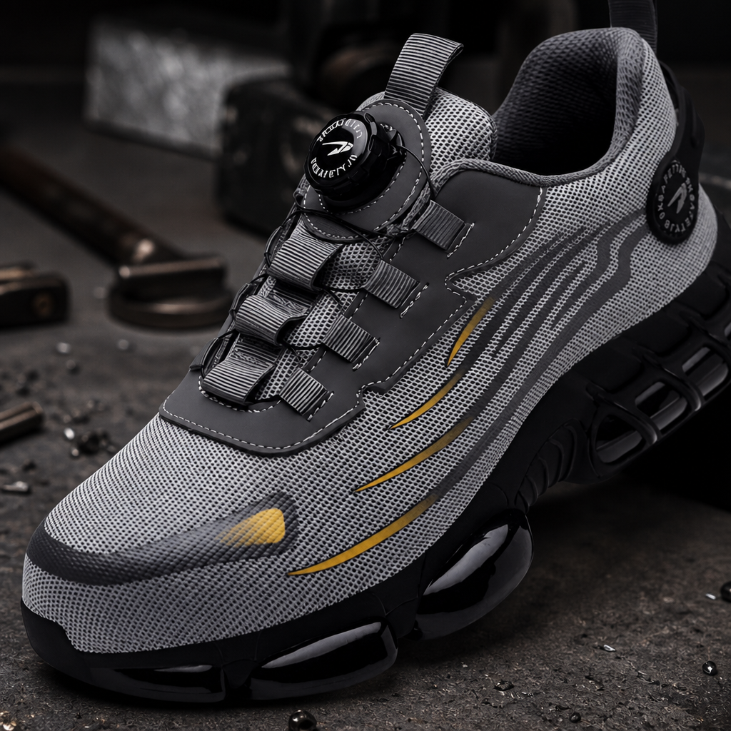 ForgeStep Men's Lightweight Safety Work Shoes with Quick Lace System