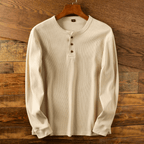 Ashcroft Henley T Shirt for Men Breathable Casual Button Neck Top