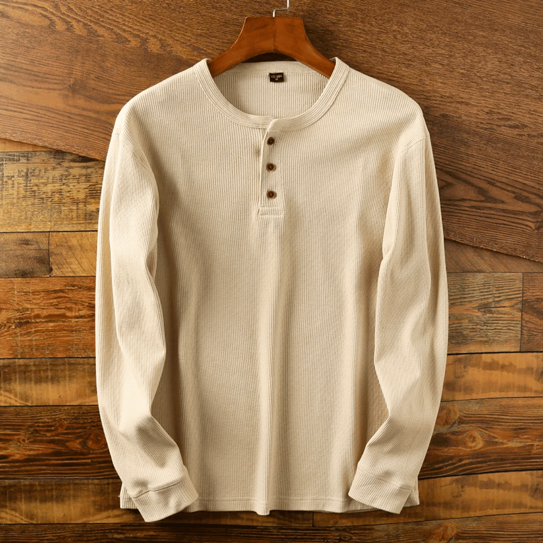Ashcroft Henley T Shirt for Men Breathable Casual Button Neck Top