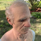Articulated Senior Character Latex Mask with Moving Jaw