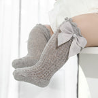 Bow-Accent Cotton Baby Socks for Infants & Toddlers