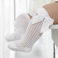 Bow-Accent Cotton Baby Socks for Infants & Toddlers