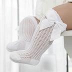 Bow-Accent Cotton Baby Socks for Infants & Toddlers