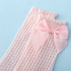 Bow-Accent Cotton Baby Socks for Infants & Toddlers
