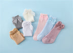 Bow-Accent Cotton Baby Socks for Infants & Toddlers