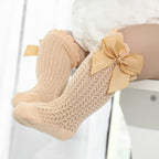 Bow-Accent Cotton Baby Socks for Infants & Toddlers